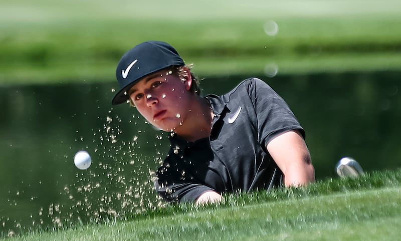 Preston Summerhays hits out of a bunker