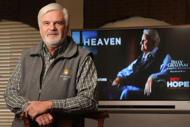 The Rev. Mike Imperiale, senior pastor of the First Presbyterian Church in Salt Lake City, poses for a photo on Wednesday, Nov. 4, 2015. The church is planning to screen a new video of Billy Graham's "Hope of Heaven.”