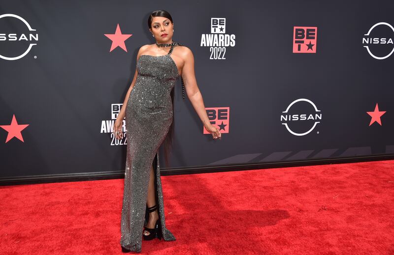 Taraji P. Henson arrives at the BET Awards on Sunday, June 26, 2022, at the Microsoft Theater in Los Angeles.