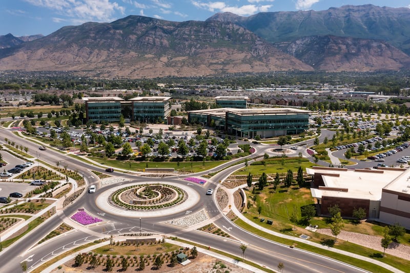 Essential oils company doTerra’s sprawling campus in Pleasant Grove is pictured on Thursday, July 8, 2021.