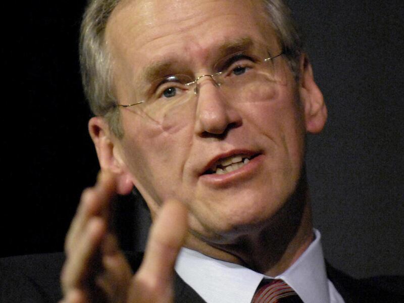 FILE - In this Feb. 11, 2008 file photo, William Johnson, Chairman, President and CEO of Progress Energy Carolinas, speaks on "Change is Inevitable," at North Carolina State University's Emerging Issues Forum in Raleigh, N.C. Johnson, 57, is the CEO of Pr