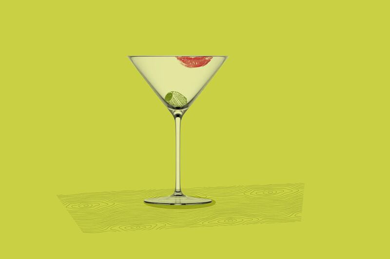 Illustration of a martini glass.