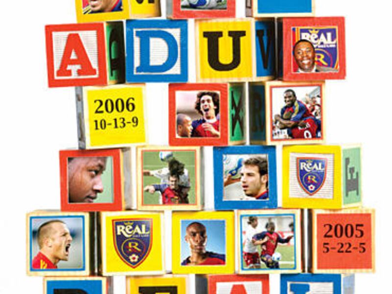 Real players, from top to bottom and from left to right: Nick Rimando, Freddy Adu, Andy Williams and Mehdi Ballouchy, Jeff Cunningham and Jason Kreis; Willis Forko; Chris Klein; Daniel Torres; Jason Kreis, Eddie Pope, Andy Williams, coach John Ellinger an