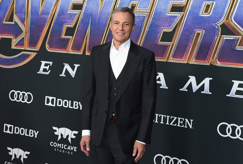 Disney CEO Bob Iger arrives at the premiere of “Avengers: Endgame” at the Los Angeles Convention Center on Monday, April 22, 2019.