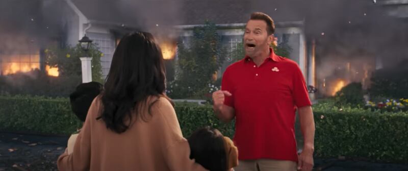 A State Farm ad featuring Arnold Schwarzenegger was at the top of the list for favorite Super Bowl ads in 2024.