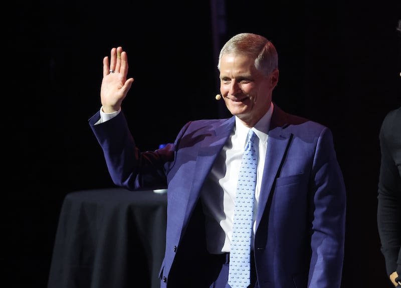 Elder David A. Bednar of Quorum of the Twelve Apostles of The Church of Jesus Christ of Latter-day Saints, at the Silicon Slopes Summit in Salt Lake City on Sept. 28, 2023.