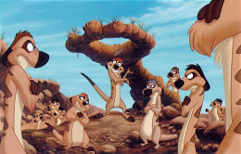 Timon's attempt at a skylight crumbles, much to the frustration of his friends, in "The Lion King 1 1/2."