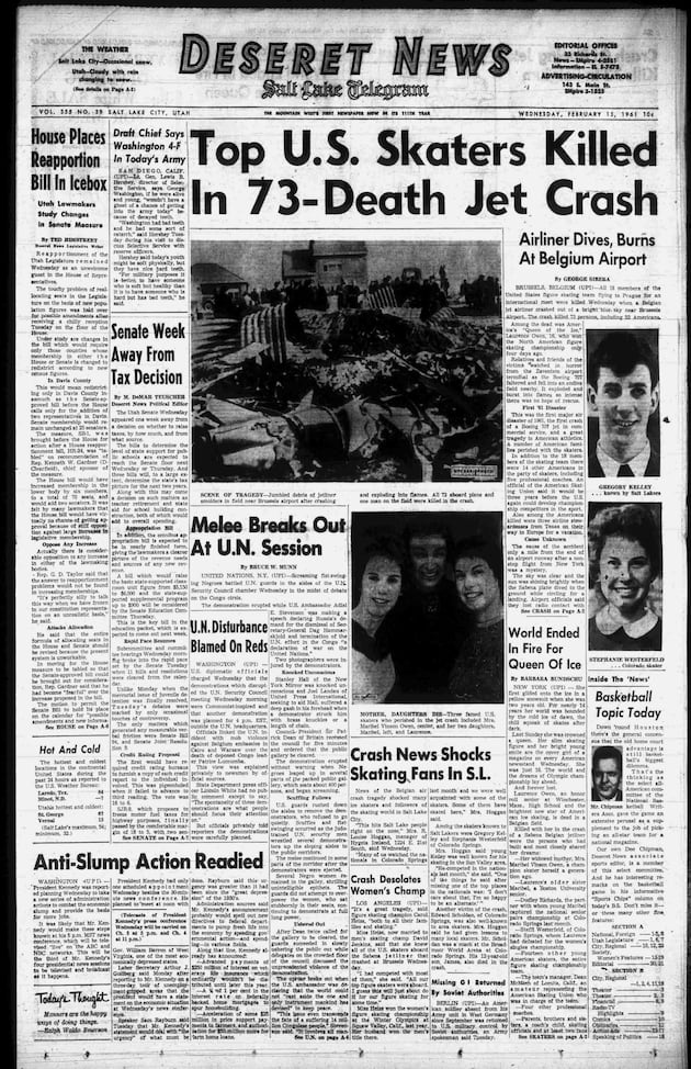 Deseret News archives: Dreams died in 1961 figure skating team plane crash