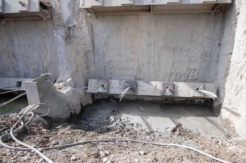Workers have exposed post-tensioned cables running through steel beams as part of the Salt Lake Temple renovation.