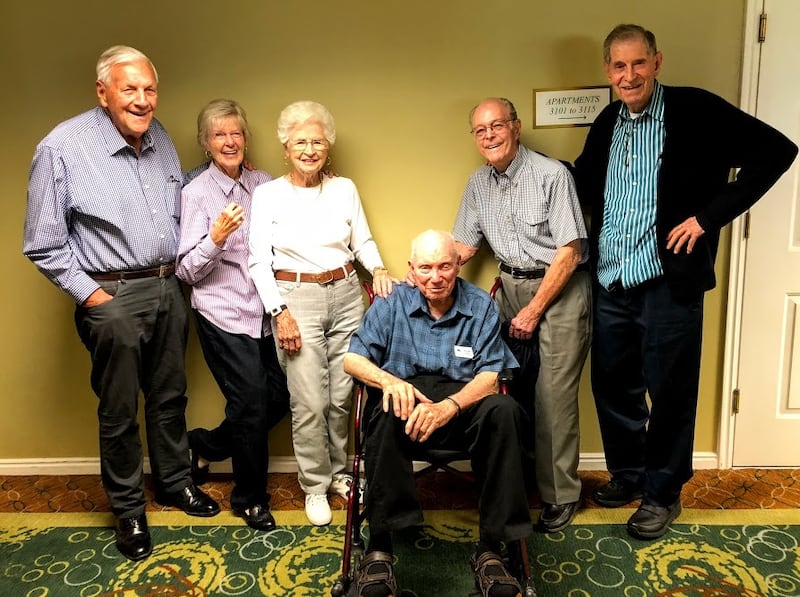 The South High School Class of '43 reunion committee, from left: Chick Lignell, Lorraine Johnson Self, Donna Carlson Enjaian, Ralph Jackson, Stan Kilbourne, Stan Schoenfeld.
