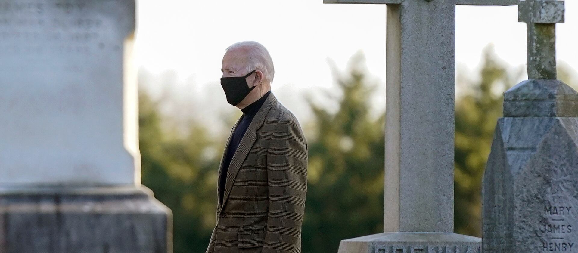 President Joe Biden departs after attending Mass at St. Joseph on the Brandywine Catholic Church in Wilmington, Del., March 13, 2021.