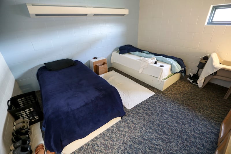A double room in a wing of the Inpatient Forensic Restoration Unit at the Utah State Hospital in Provo is pictured on Thursday, July 19, 2018.