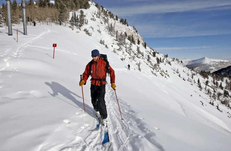Logan Cookler backcountry skis the "Highway to Heaven" area of the Utah ski inter-connect route in Big Cottonwood Canyon, Utah.   Ski Utah and management of the seven major ski resorts in the Central Wasatch Mountains of Utah  announce plans for, ONE Wasa