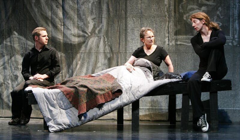 Jay Perry, left, Jayne Luke and Nancy McAffee rehearse during last year's SLAM event.