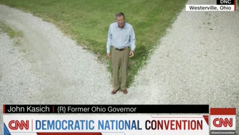 Former Ohio Gov. John Kasich — a Republican — spoke at the Democratic National Convention about Joe Biden and he quickly became a meme.