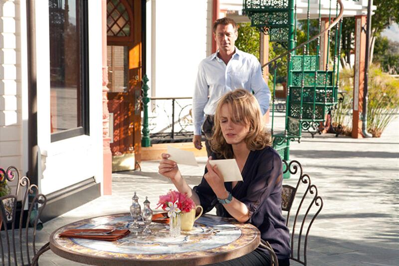 Dagny Taggart (Taylor Schilling) and Henry Rearden (Grant Bowler) in "Atlas Shrugged: Part 1"