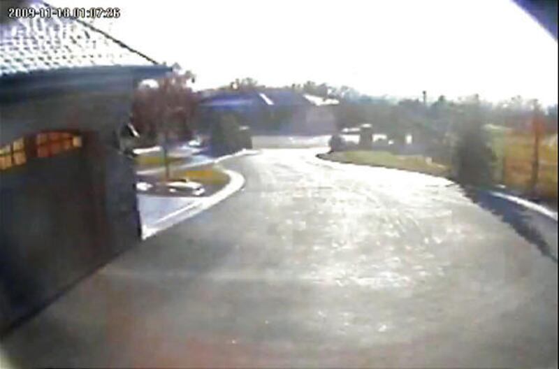 A frame grab taken home security video posted on YouTube shows how bright the sky became during the meteor event over Utah early Wednesday morning.