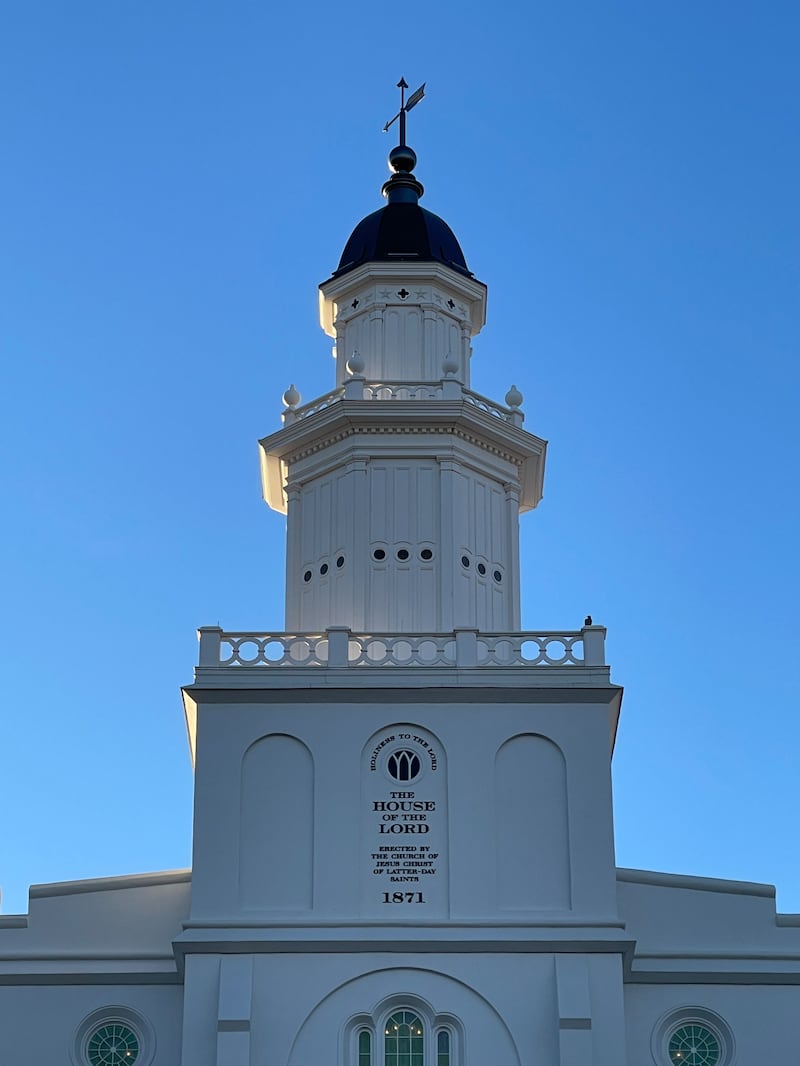 The St. George Utah Temple on Saturday, Dec. 9, 2023, the day before it was rededicated by President Jeffrey R. Holland.