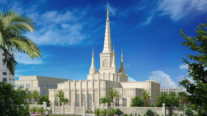 An artist’s rendering of The Phnom Penh Cambodia Temple, the first temple of The Church of Jesus Christ of Latter-day Saints in that country.