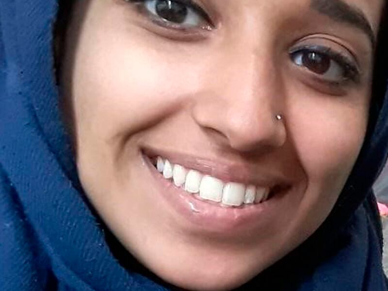 This undated image provided by attorney Hassan Shibly shows Hoda Muthana, an Alabama woman who left home to join the Islamic State after becoming radicalized online. Muthana realized she was wrong and now wants to return to the United States, Shibly, a la