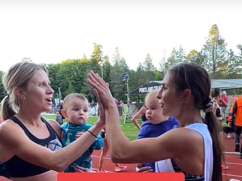 Former BYU runner Makenna Myler, right, placed 14th out of 44 runners in the 10,000-meter run at the U.S. Olympic Track and Field Trials on Saturday in Eugene, Oregon.