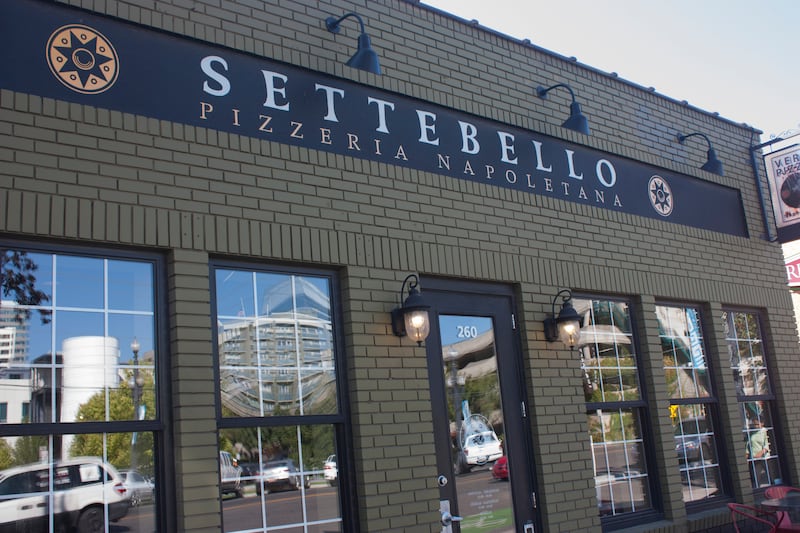 Exterior of Settebello Pizzeria Napoletana located in Salt Lake City, Utah.
