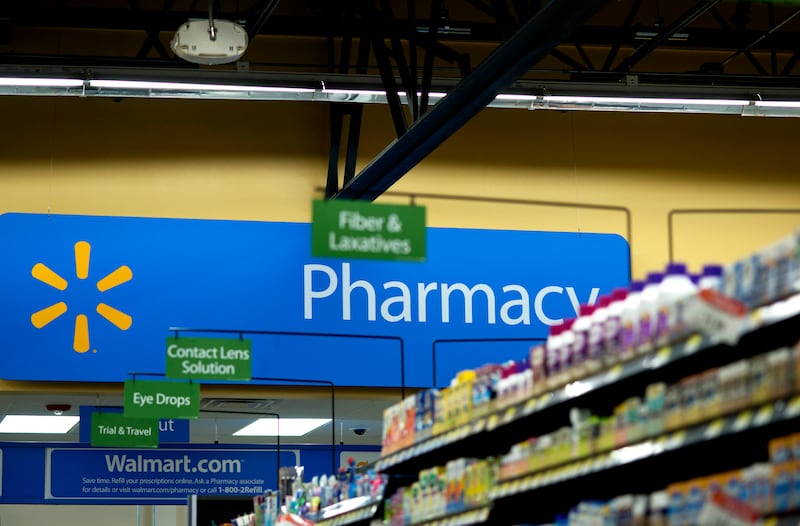 The pharmacy department at Wal-Mart Neighborhood Market in Bentonville, Ark.