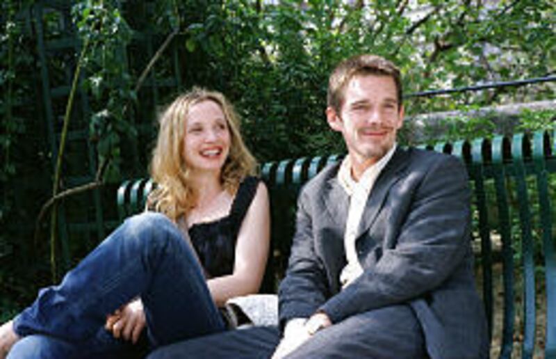 Julie Delpy and Ethan Hawke improvised much of their dialogue in "Before Sunset," which makes their interaction sound more natural.