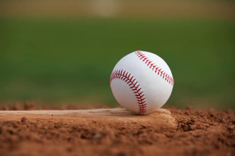 Baseball on the Pitchers Mound