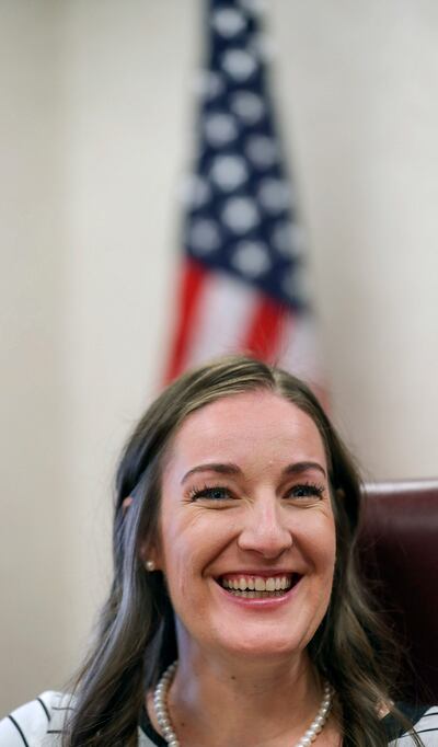 Utah County's new clerk, Amelia Powers, at the Utah County Administration Building in Provo on Thursday, Dec. 20, 2018.