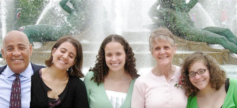 Ronald McClain says the church has blessed his family. Pictured above, from left, are McClain, daughters Laney and Rachel, wife Deena and daughter Ronika.