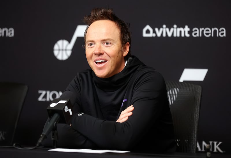 Utah Jazz owner Ryan Smith talks to media about the upcoming NBA All-Star 2023 Weekend in Salt Lake City.