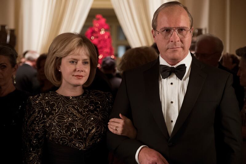 Amy Adams (left) as Lynne Cheney and Christian Bale (right) as Dick Cheney in Adam McKay’s VICE, an Annapurna Pictures release. Credit : Matt Kennedy / Annapurna Pictures
2018 © Annapurna Pictures, LLC. All Rights Reserved.