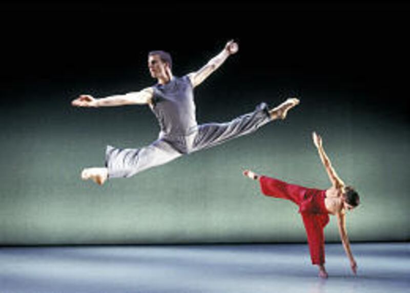 Andrew Allagree joins Maria Nikoloulea in the Richard Alston Dance Company's production of "Overdrive."