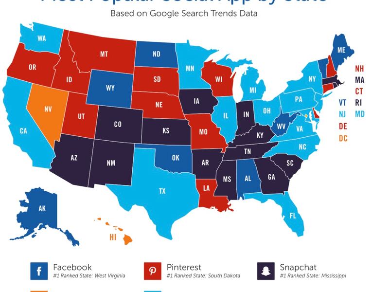A new study from Internet Service Partners ranked Pinterest as Utah’s top social media app.