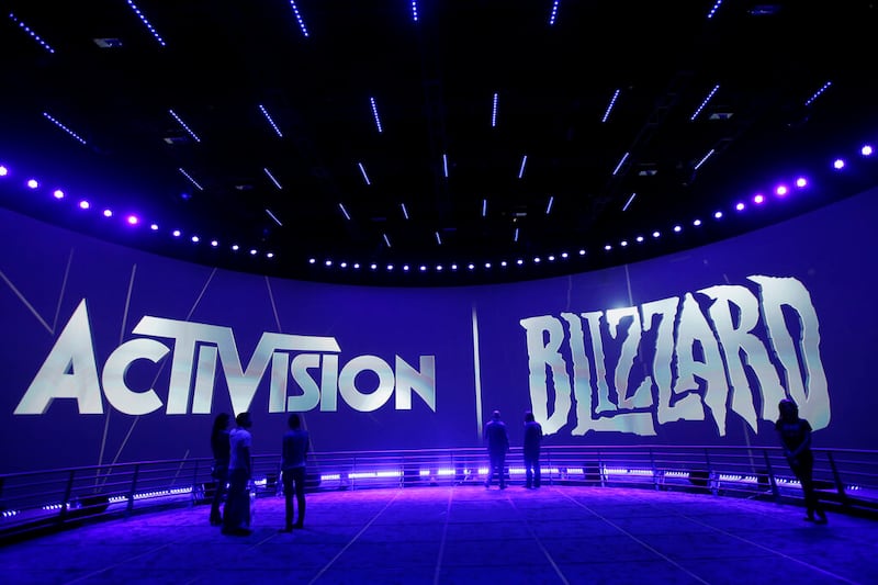 Activision Blizzard Booth is shown at the Electronic Entertainment Expo in Los Angeles.