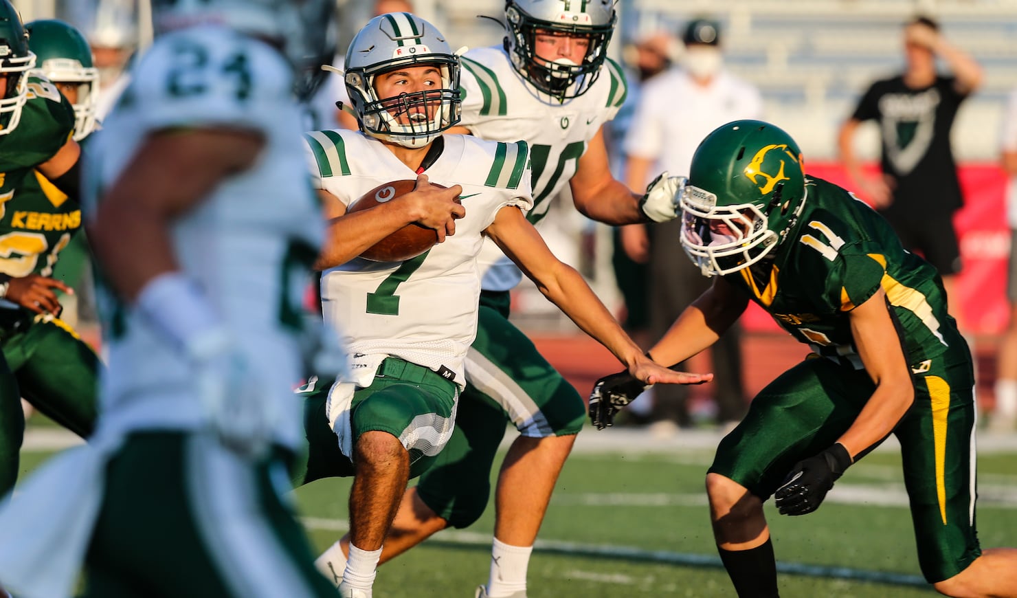 High school football Kearns holds tough in slugfest 147 win over