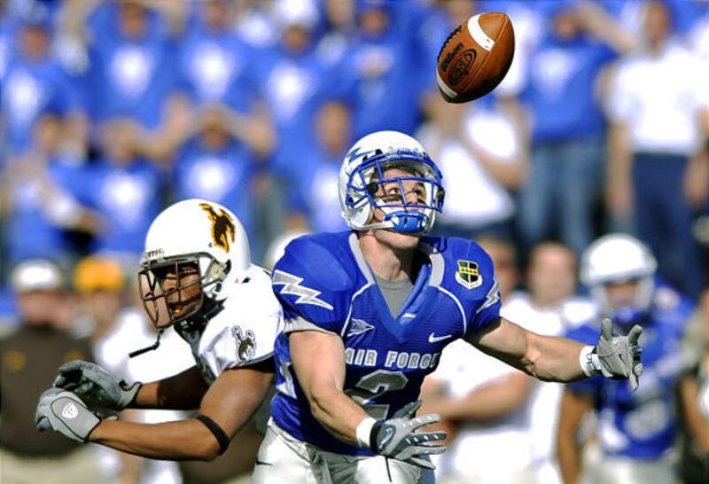 The bowl picture for Wyoming, shown playing Air Force, is as up in the air as the ball. The Falcons are a lock.