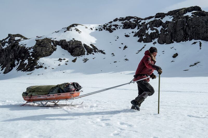 This image released by Bleecker Street shows Mads Mikkelsen in a scene from "Arctic."