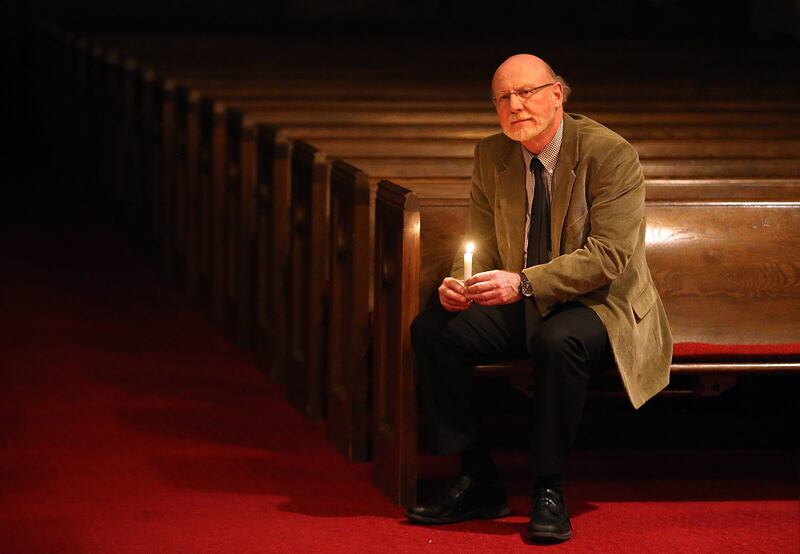 Lead Pastor Scott Dalgarno poses for a portrait at Wasatch Presbyterian Church in Salt Lake City on Monday, Dec. 18, 2017. Dalgarno's dad was diagnosed with terminal cancer on Christmas Day. He now holds an annual Blue Christmas service for anyone struggl