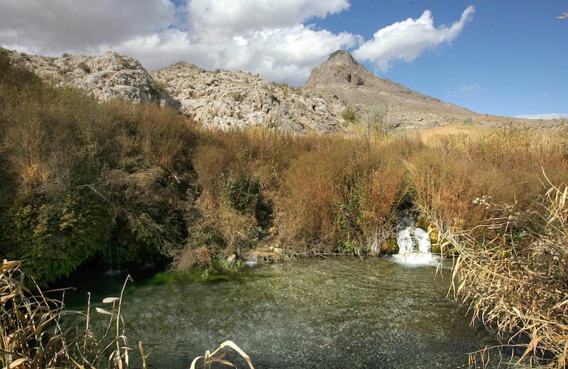 Water flows from a spring in the Snake Valley on Monday, Oct. 19, 2009. For years, Utah and Nevada have negotiated over the division of water from an aquifer in Snake Valley, which straddles the border and is home to small ranching and farming communities