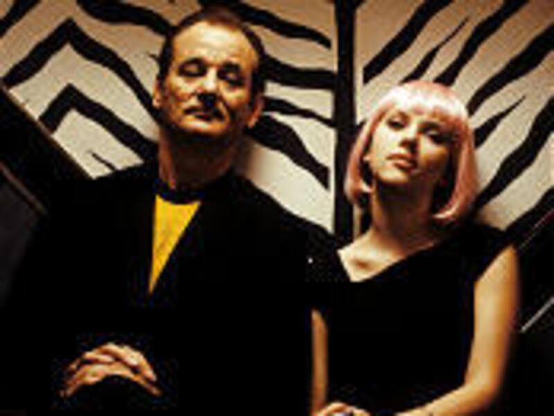 Bill Murray, left, and Scarlett Johansson star in Sofia Coppola's "Lost in Translation" about two Americans who find each other in Tokyo.