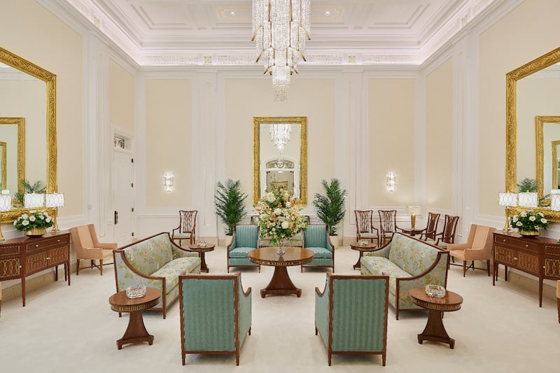The celestial room in the Farmington New Mexico Temple, which The Church of Jesus Christ of Latter-day Saints invited the public to tour from July 17 to Aug. 2, symbolizes coming into the presence of God and Jesus Christ.