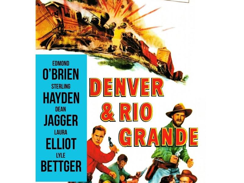 "Denver & Rio Grande" (1952) crashed two real trains head-on for its climax, as depicted at the top of this poster.