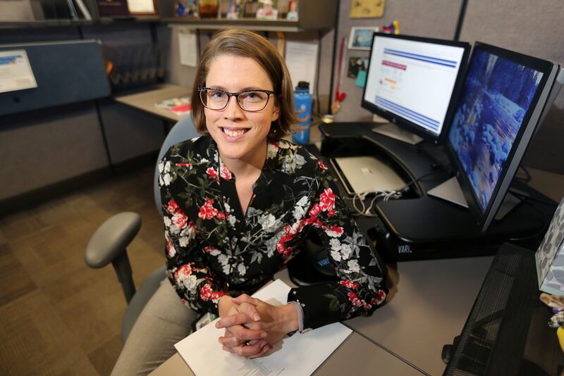 Anna Buckner, alcohol epidemiologist for the Utah Department of Health, poses for a portrait in her office at the Utah Department of Health in Salt Lake City on Thursday, Jan. 11, 2018.