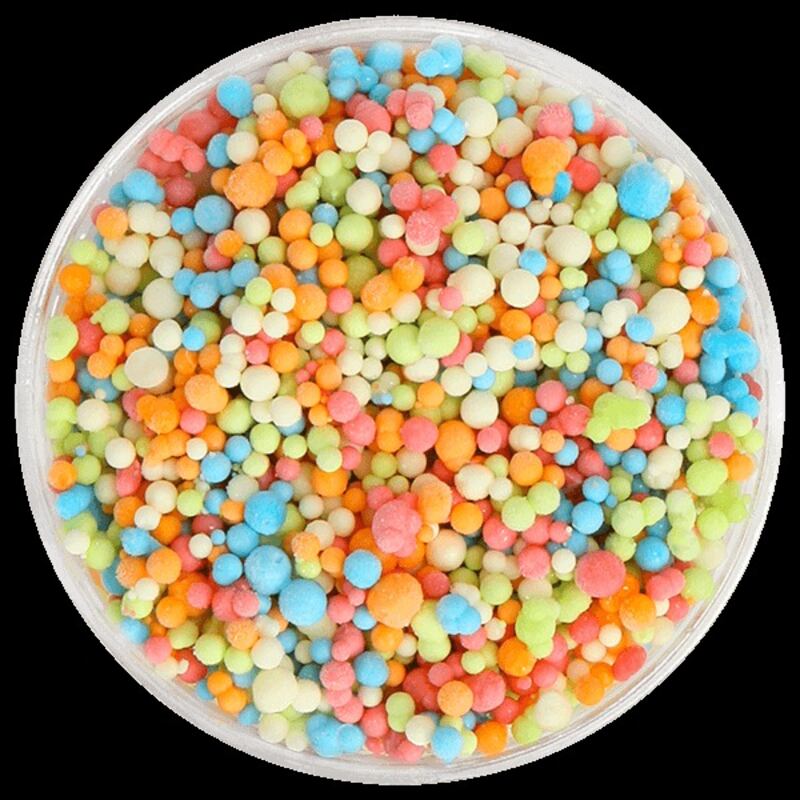 A tub of Rainbow Ice Dippin' Dots.