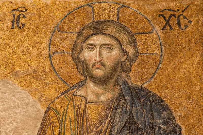A Turkish mosaic depiction of Jesus Christ.