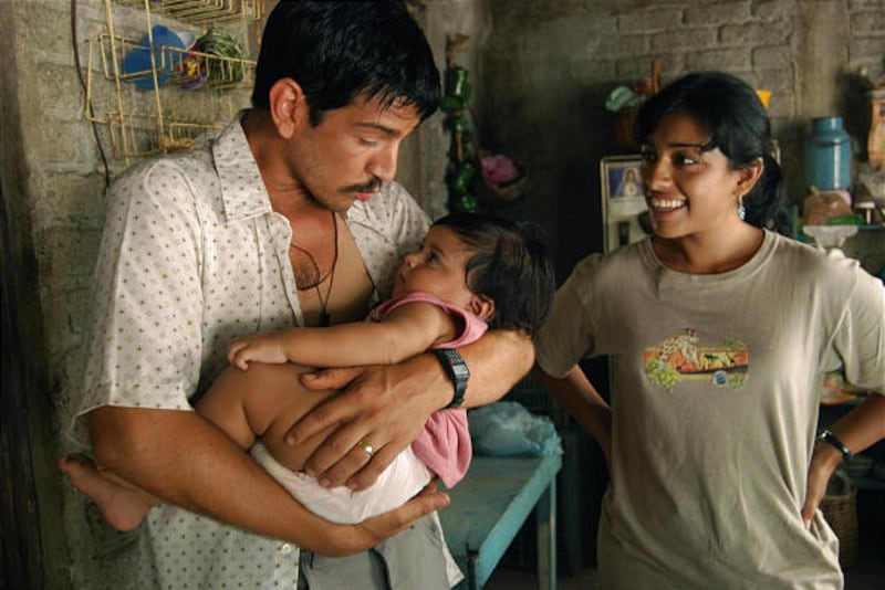 Diego Luna stars as Beto and Adriana Paz stars as Tona in the Spanish-language comedy-drama "Rudo y Cursi."