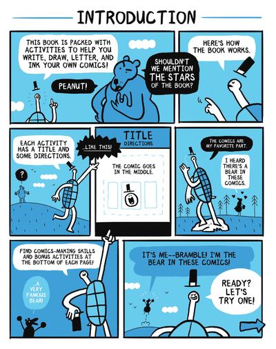 A page from Jess Smart Smiley's new book, “Let's Make Comics!: An Activity Book to Create, Write, and Draw Your Own Cartoons.”