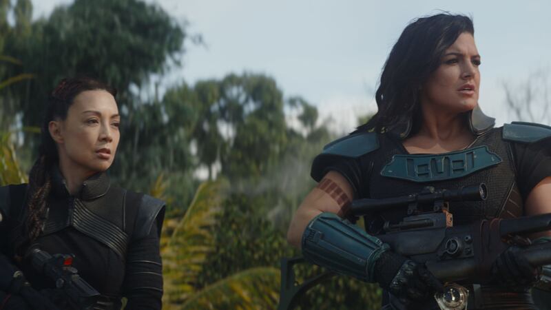 Fennec Shand (Ming-Na Wen) and Cara Dune (Gina Carano).